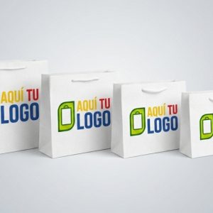 Bolsa en papel bond con manija de cordon